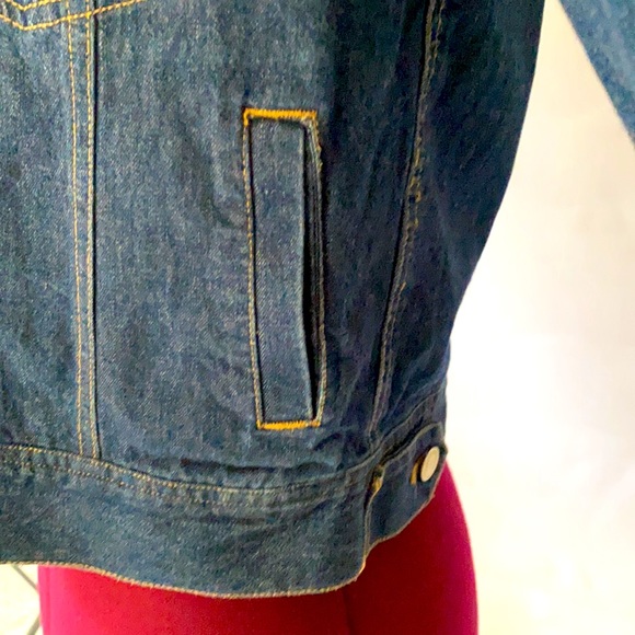 ABSTRACT DESIGNED JEANS JACKET Sz-Sm - Picture 8 of 11